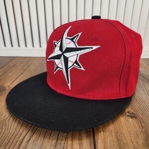 Melonwear Seattle Mariners Compass Throwback Alaska Air Snapback Hat Cap MLB Red